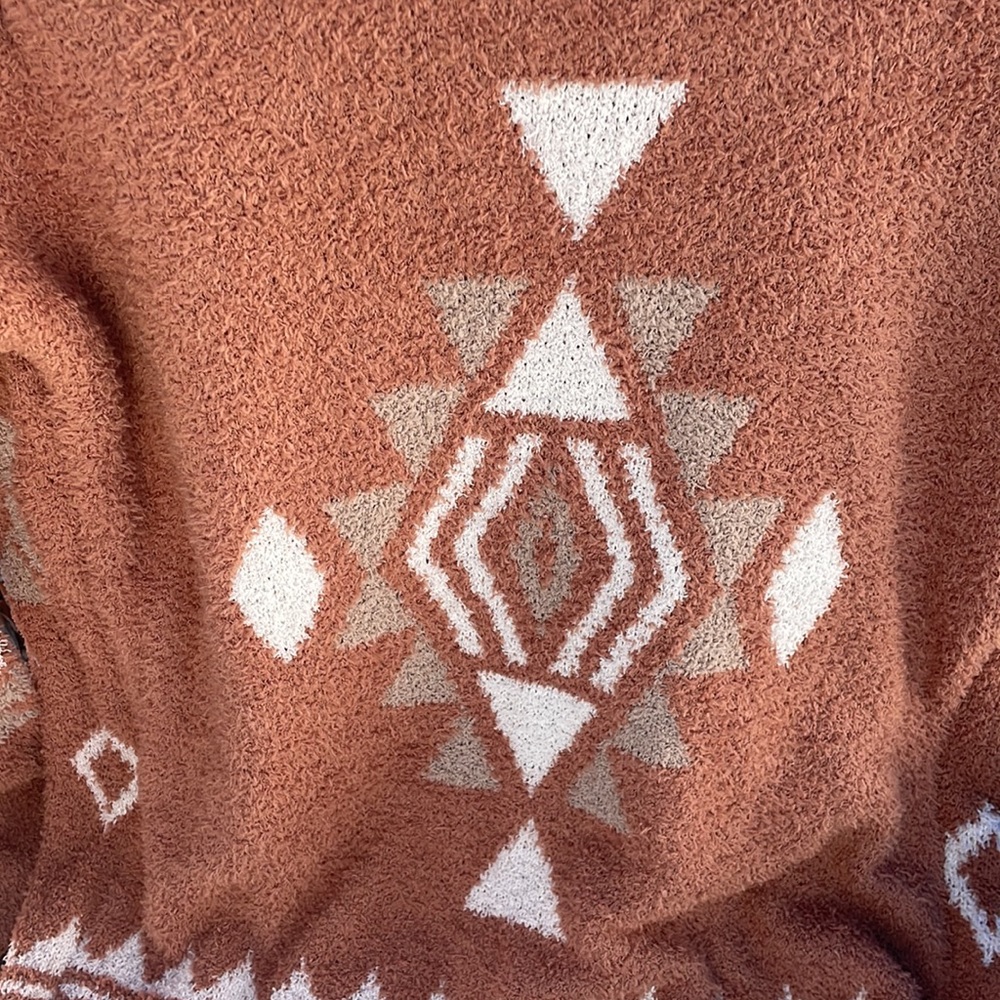 128 LAST 1! CLEARANCE Aztec soft cozy Western long sleeve orange boho cardigan - Picture 7 of 8